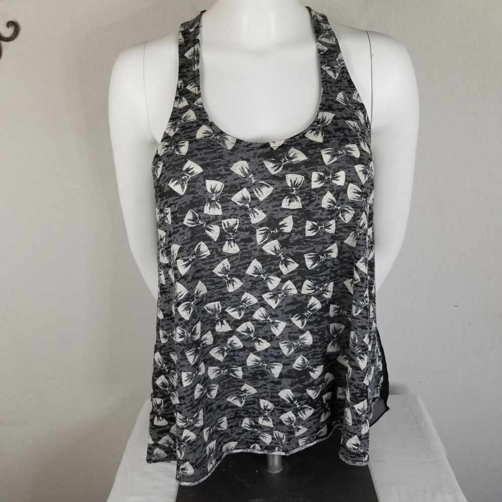 Self Esteem Black Sheer Back‎ Razorback Top